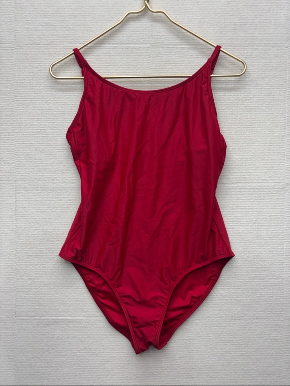 Quince Vibrant Red One-Piece Swimwear large